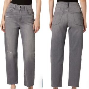Hudson NEW Kass Straight Ankle Jeans Washed Black 29